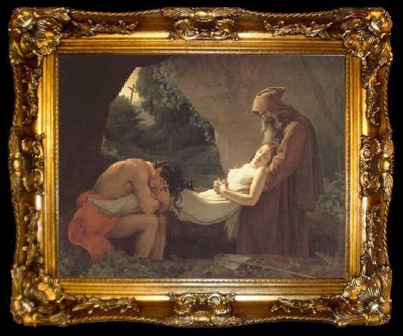 framed  Anne-Louis Girodet-Trioson The Burial of Atala (mk05), ta009-2
